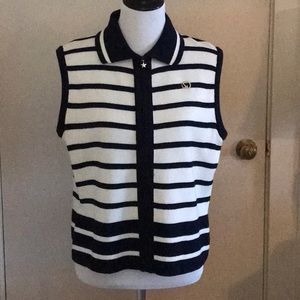 St. John Sport Sleeveless Knit Cardigan